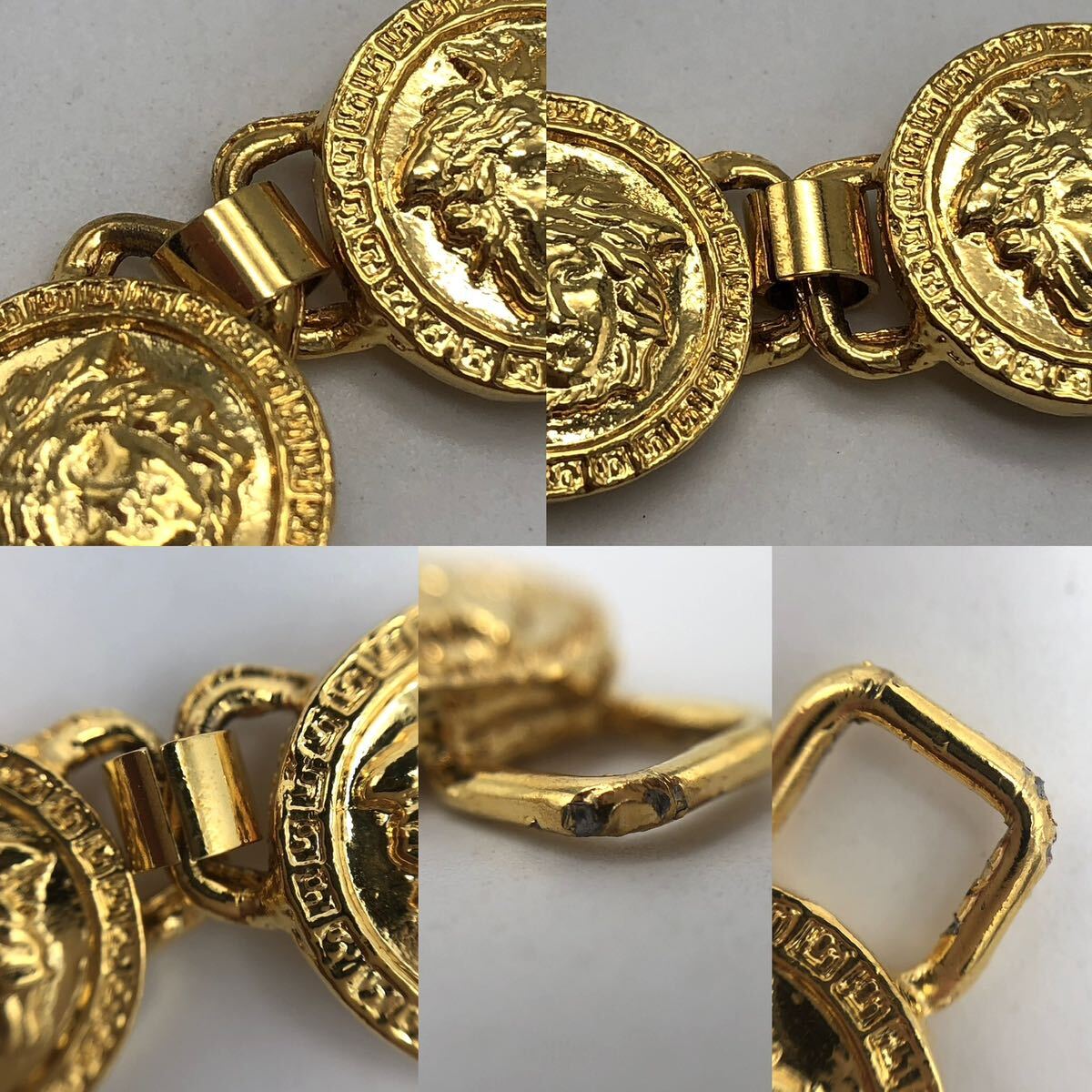 Gianni Versace ジャンニ ヴェルサーチ ブレスレット ゴールド メデューサ アクセサリー P1021_画像5