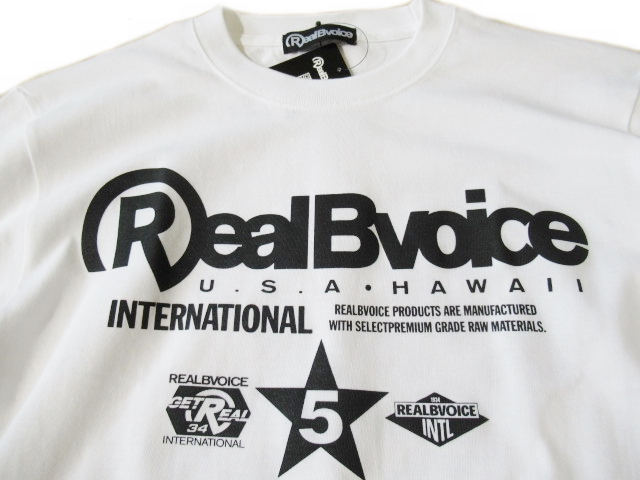 リアルビーボイス RealBvoice【W/W ゲットリアル リバイバルTシャツ】25周年復刻モデル 10451-11854 ホワイト Lサイズ_画像4