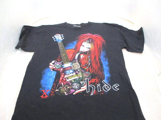 ★　希少　90s　ヴィンテージ物★X JAPAN / hide　シングルステッチTシャツ 半袖L 中古品　★_画像2