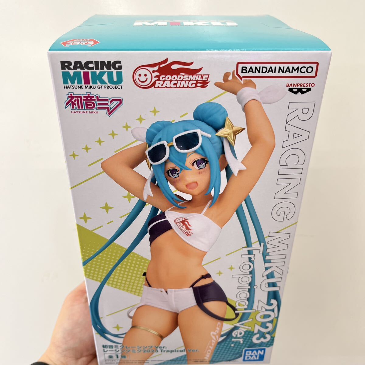 H803【未開封新品】初音ミクレーシングVer. レーシングミク2023 Tropical Ver.フィギュア _画像2