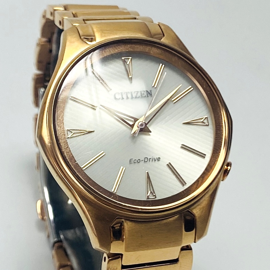 新品【高級時計 シチズン】CITIZEN エコドライブ レディース ピンク アナログ 腕時計 36mm_画像3