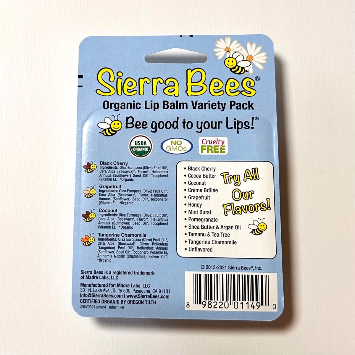 【新品・未開封】シエラビーズ Sierra Bees リップクリーム バリューパック 4種類セット