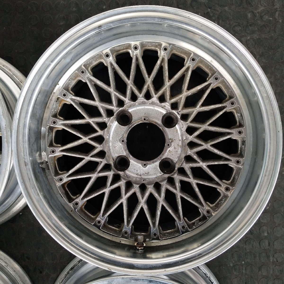 管理番号：A2-206【4本価格】【15x6.5J 4x114.3 ET+8 ハブ73】SPEED STAR COPRO タイプA・旧車等・3ピース・直接引取＆適格請求書_画像3