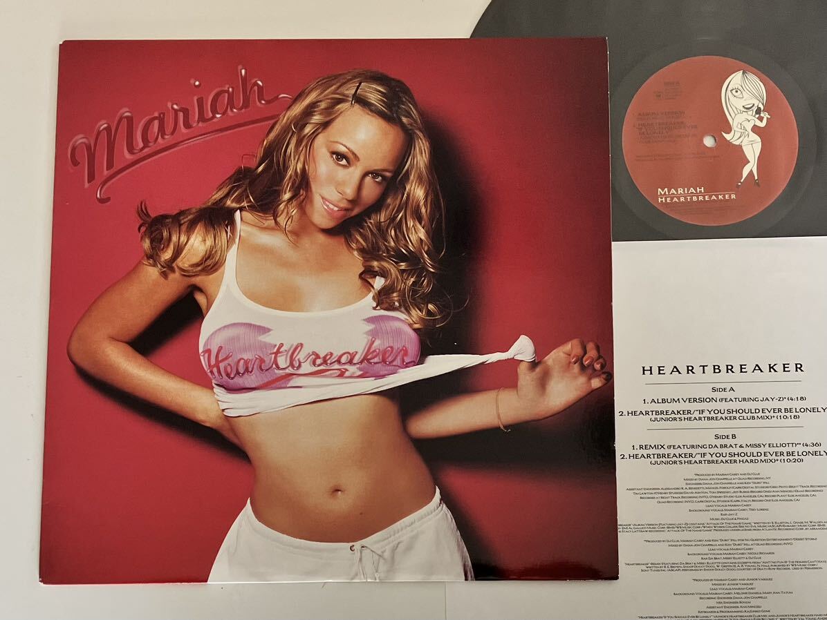 【美ジャケ良好品】Mariah Carey/ Heartbreaker(Album feat.Jay-Z,Junior Vasquez Mix,Remix feat.Da Brat&Missy Elliott) US Ori 44-79261_画像1