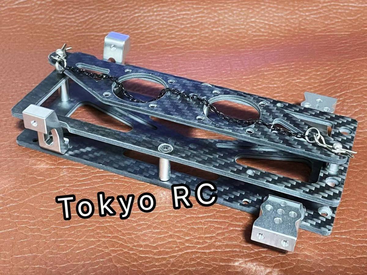 No.301 【 CR01 】 バッテリーマウント 専用強化パーツ TAMIYA タミヤ 1/10 「アルミカーボンファイバー製」 @D_画像4