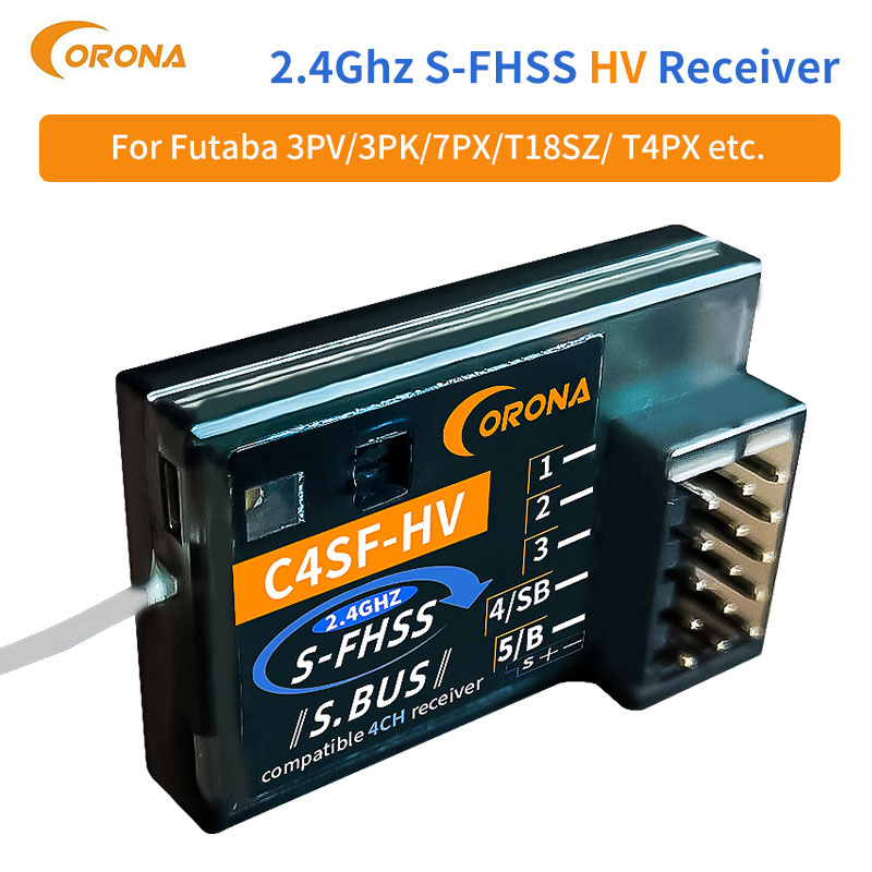 No.103 ★新品★ CORONA C4SF-HV 受信機 4個セット 2.4G Futaba フタバ S-FHSS 互換 【3PV 4PL 3PV 4PV 4PM 4PX 7PX 対応】 @A