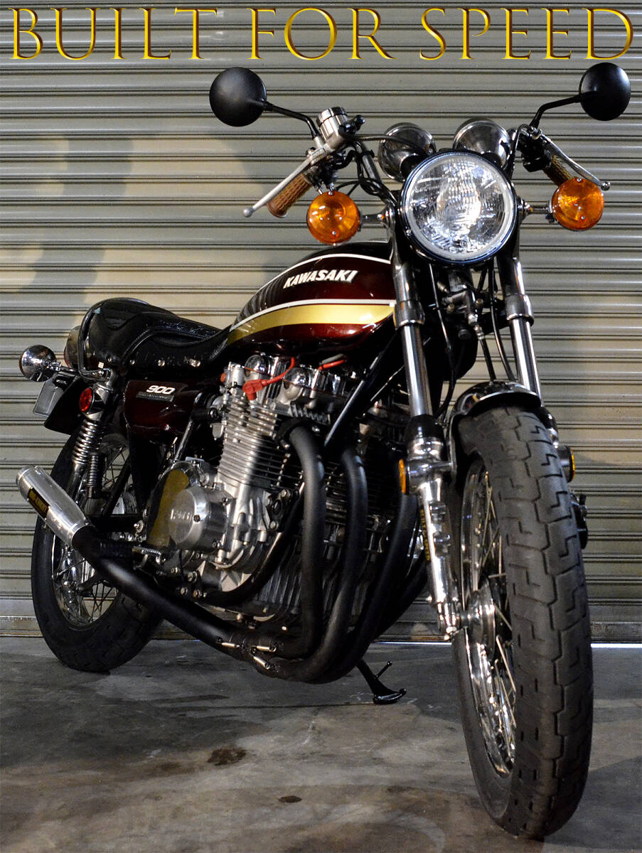 1975型 Kawasaki Z1B マルーン玉虫オリペン エンジン1195ccワイセコ 腰上フルOH済 PAMS特注パーツウオタニ使用 ツインプラグ VM33 全国納車の画像5