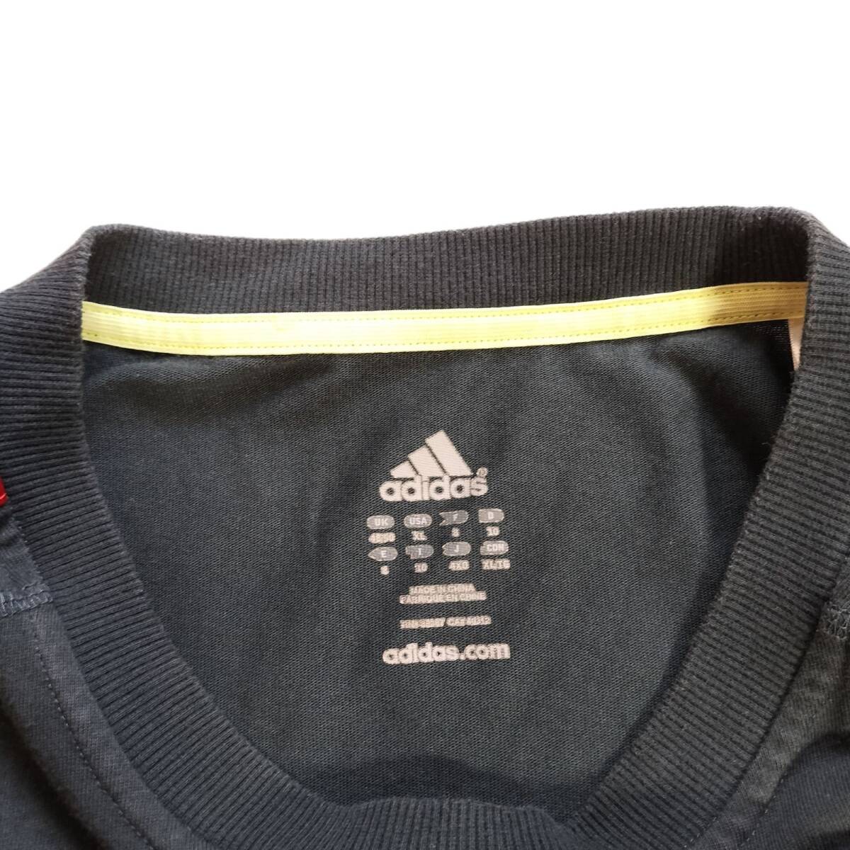 超希少　adidas　TOYOTA　MUNSTER RUGBY　コラボ　ユニフォーム　Tシャツ　スリーライン　アディダス　ラグビー　4L相当　オーバーサイズ_画像6