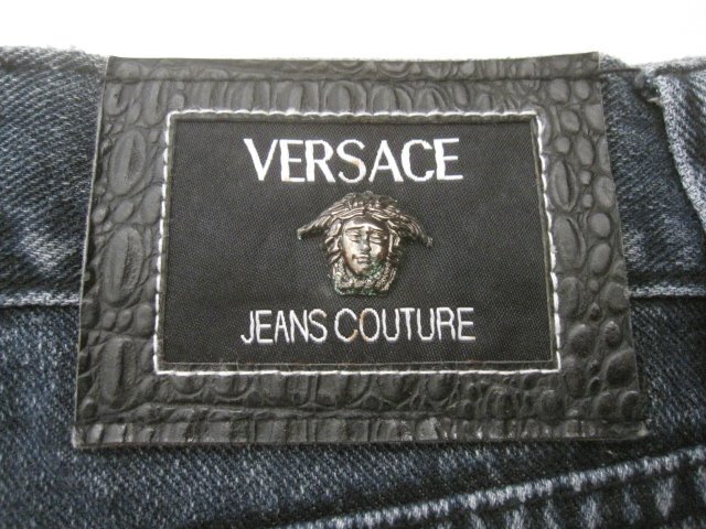 イタリア製 ヴェルサーチVERSACE JEANS COUTURE ジーンズ34インチ メドゥーサボタン_画像4