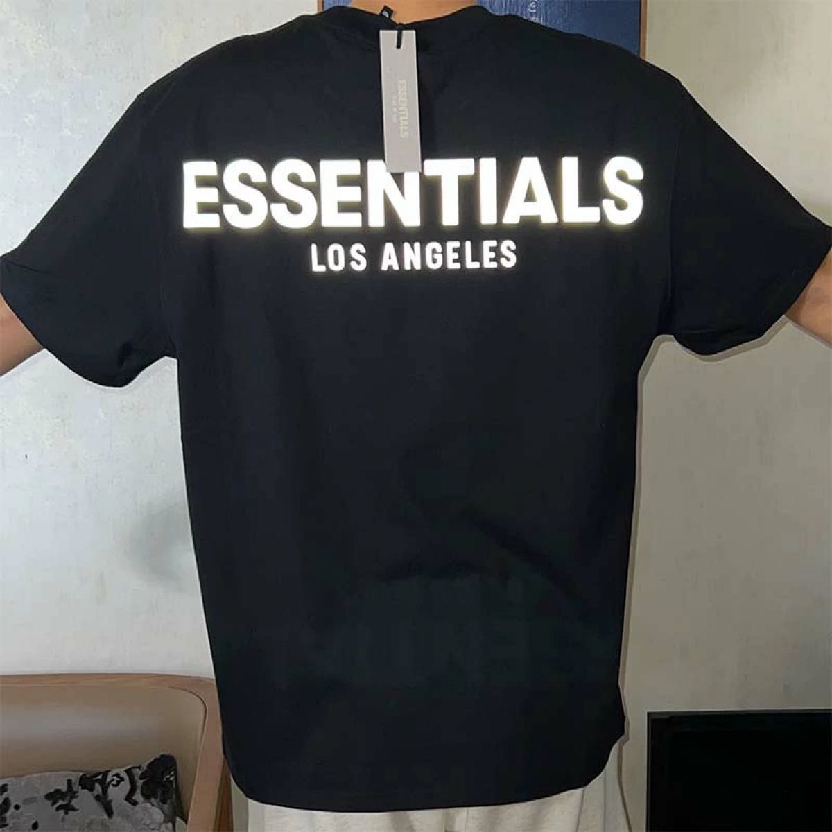 FOG Essentials Tシャツ　エッセンシャルズ 半袖 後ろ大きいLOGO 薄手 男女兼用  M