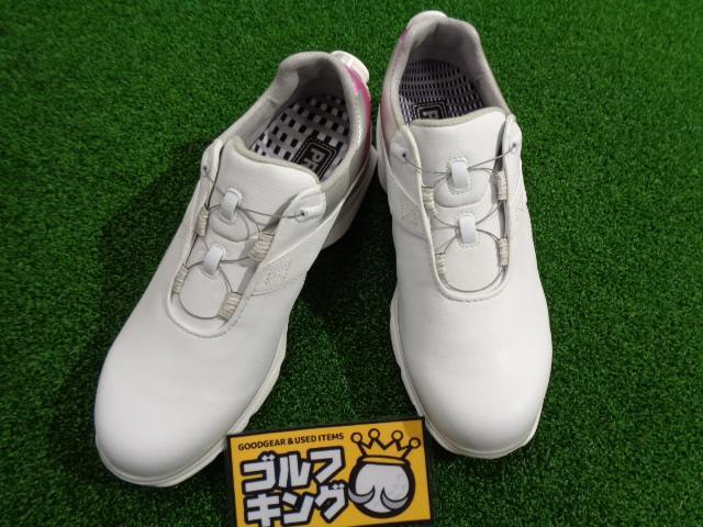 GK栄三越■ 新品652 【値下げ】【現品限り】フットジョイ◆FJ◆98129 WH◆ピンク◆23cm◆レディース◆ボア◆おしゃれ◆