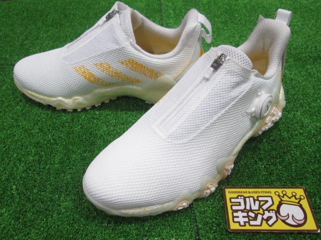GK鈴鹿☆ 新品655 【27.5】アディダス★コードカオス22 ボア★IE8309★スパイクレス ゴルフシューズ★ホワイト系★ダイヤル式★