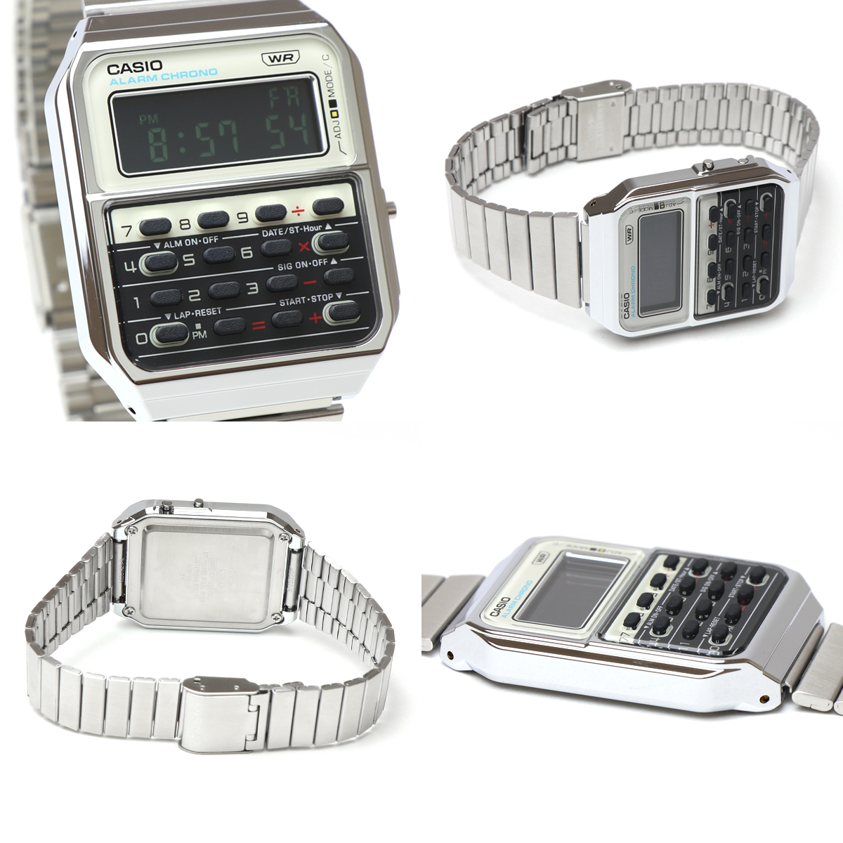 CASIO カシオ カリキュレーター CA-500WE-7B ホワイト データバンク DATABANK 電卓 計算機 メンズ レディース 腕時計 でんクロ CQ-1 復刻版_画像4