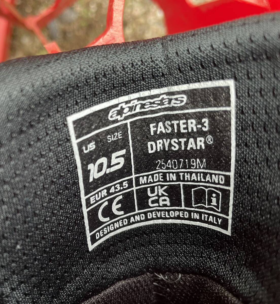 アルパインスターズ Alpinestarsファスター3 ドライスター シューズ（ブラック/グレー/イエローフロー） サイズ：10.5 使用わずか！美品_画像10