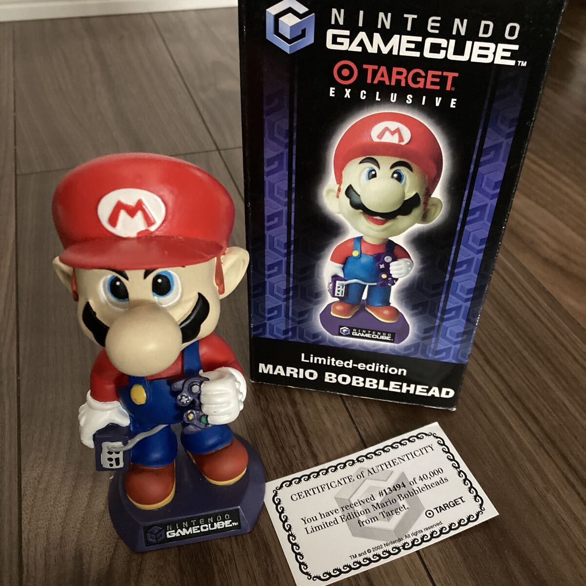 未使用 ボブルヘッド マリオ フィギュア 首振り 任天堂 ゲームキューブ GAMECUBE TARGET 限定 EXCLUSIVE Limited ed. MARIO BOBBLEHEAD