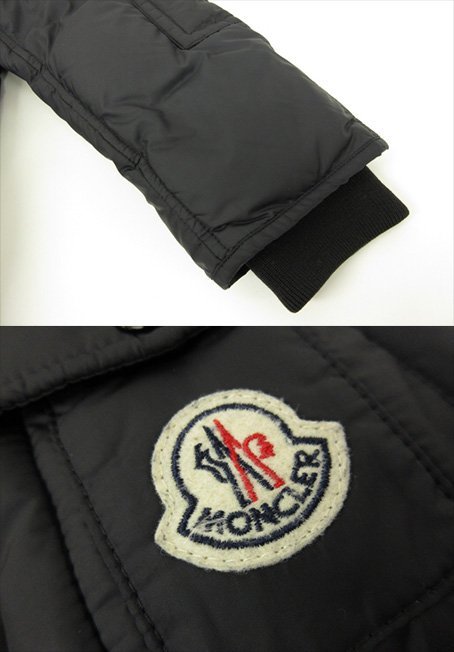 美品【モンクレール MONCLER】AFFTON アフトン 2WAY コヨーテファー付ダウンコート (メンズ) size1 濃いめのネイビー系 ■17HR3419■_画像8