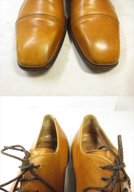 【マグナーニ MAGNANNI】 レザー キャップトゥ ドレスシューズ 靴 (メンズ) size42 オレンジブラウン系 ■15MZA4837■_画像10