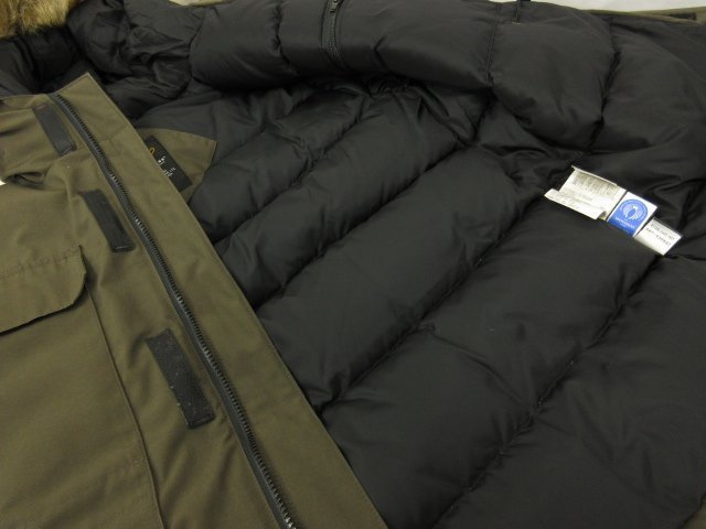 HH 美品【カナダグース CANADA GOOSE】4565JY 68F8940 コヨーテファー付フード ダウンジャケット (メンズ) sizeLG カーキ系 ■17MB3340■_画像8