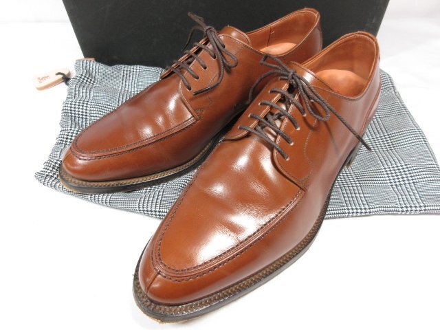 美品 【スコッチグレイン SCOTCH GRAIN】 959 レザー Uチップ 外羽根 紳士靴 (メンズ) size24EEE ブラウン系 ■30MZA4937■_画像1