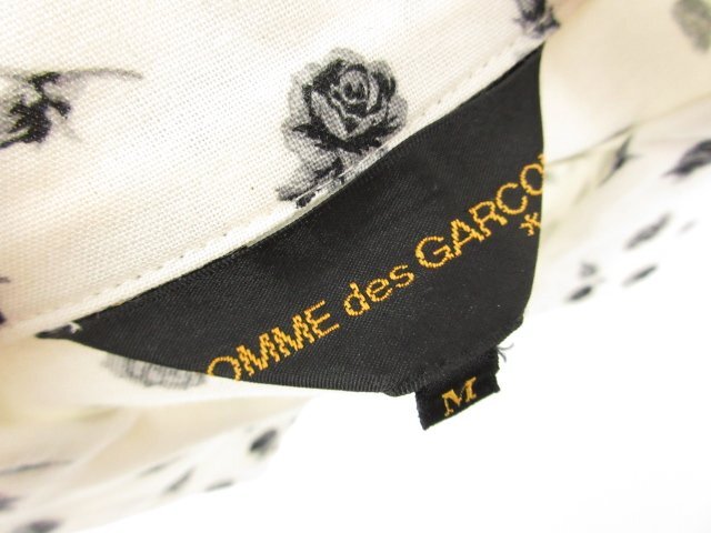 【COMME des GARCONS コムデギャルソン】GE-J060 フラワープリント コットンジャケット (レディース) sizeM ホワイト系 AD2001■17LB1856■_画像9