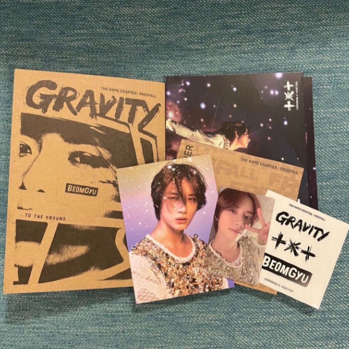 TXT FREEFALL GRAVITY  ボムギュ  ハートホログラムステッカー 7点セット