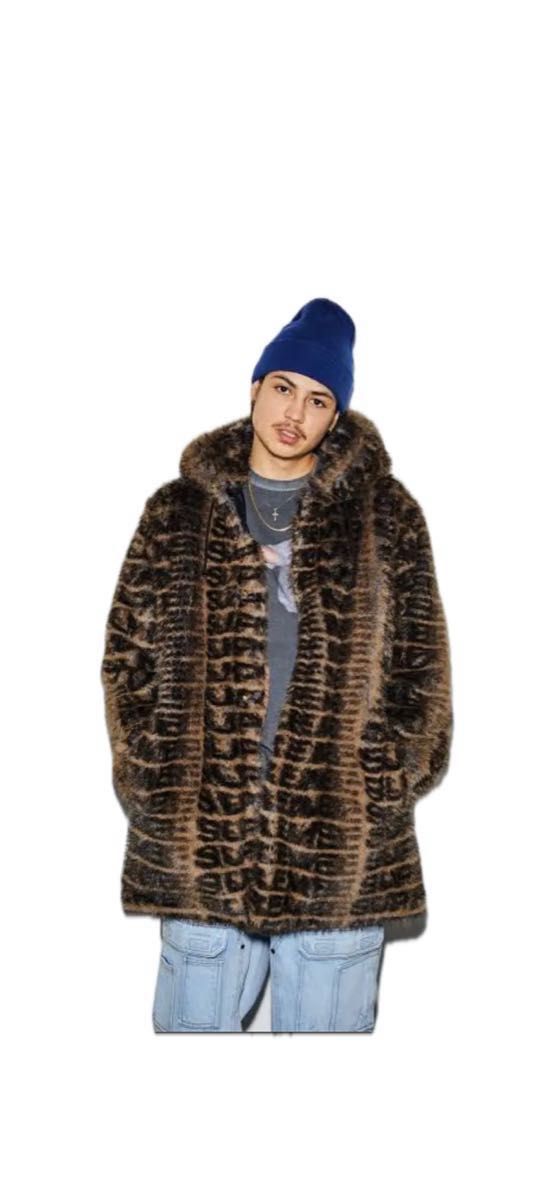 限定値下げ　最安値　定価以下supremeシュプリーム　faux fur hooded coat フォックスファー ファーコート　