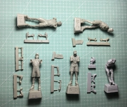  resin large war military figure ..5 body set short sleeves short pants geo llama 1/35 scale resin resin not yet painting unassembly G113