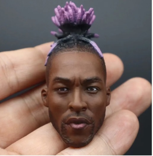 1/6 all-purpose custom ^ exchange head action figure exclusive use man black person . hand . shape sport ^ 1/6 scale PVC head model G209