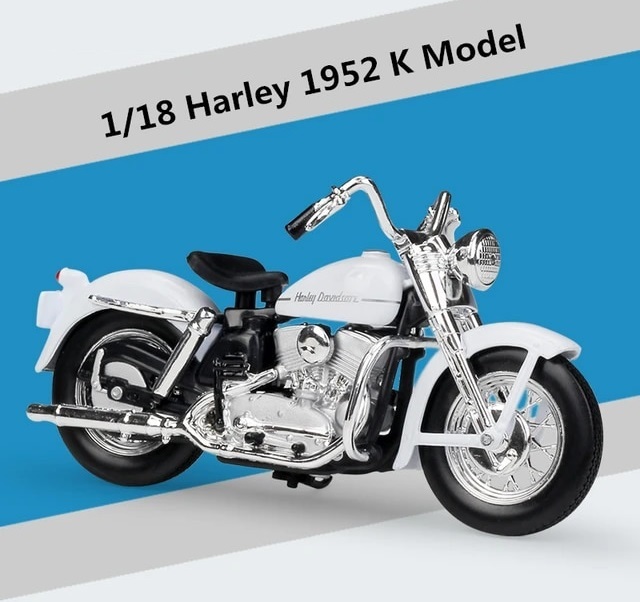  price adjustment final product * bike minicar alloy 1/18 Harley Davidson 1952 K model * miniature motorcycle white Harley G059