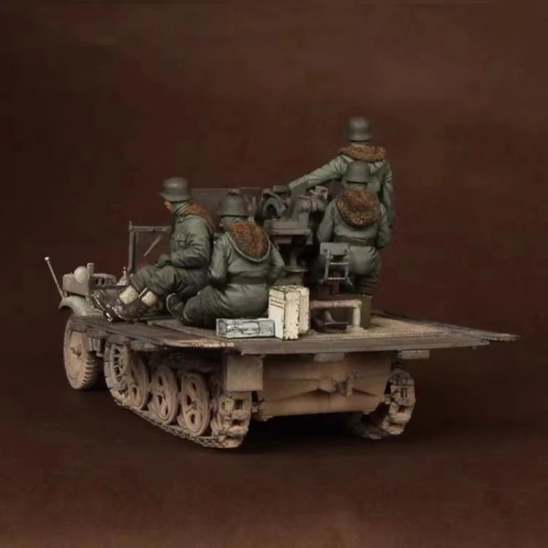 樹脂 模型 大戦 フィギュア 兵士 5体セット 1/35 ミリタリー 陸軍 戦車 樹脂 未塗装 未組み立て 外国兵 ジオラマ レジン 車なし G185_画像6