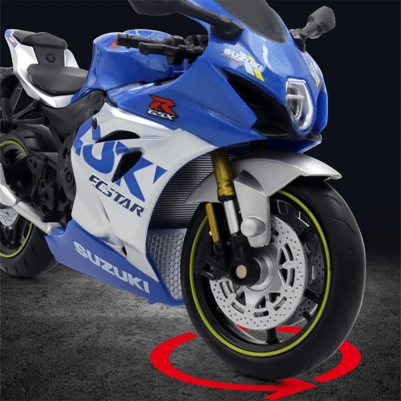 値下対策 3色選択 バイク ミニカー 合金 完成品 1/12スケール 17cm Suzuki GSX-R1000R ミニチュア オートバイ 可動 スズキ ダイキャス G669の画像4