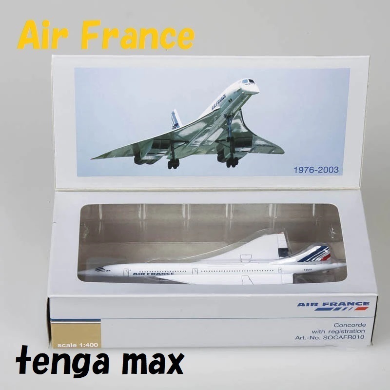 完成品 模型 ダイキャス 飛行機 モデル コンコルド フィギュア 航空機 模型 1/400-1976 airliner 完成品 エール フランス G718の画像1