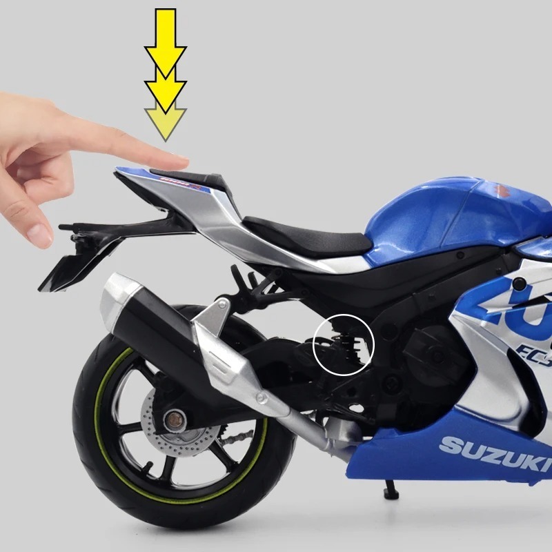 価格調整 3色選択 バイク 1/12スケール スズキ Suzuki GSX-R1000R ミニカー 合金 ミニチュア オートバイ 可動 ダイキャス G669_画像5