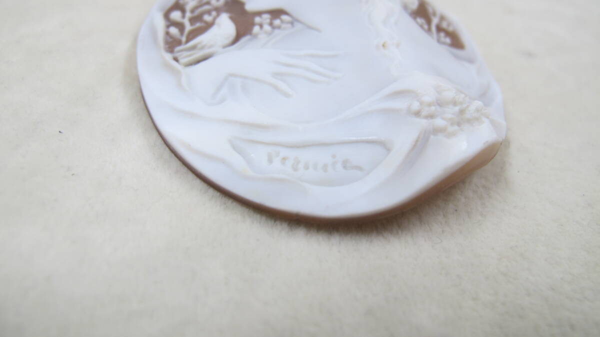 ◆◇カメオ Pernice作 縦約7.5㎝ 横約5.5㎝ 22.4g シェルカメオ shell CAMEO◇◆_画像4