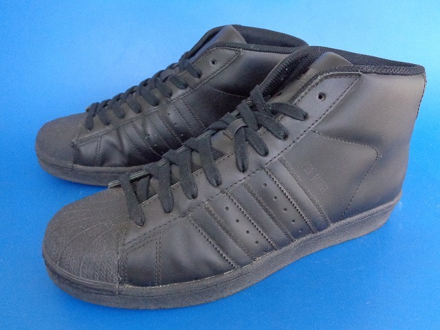 13545■16年製 adidas PROMODEL アディダス プロモデル 黒 レザー 26 ハイカット S85957_画像1