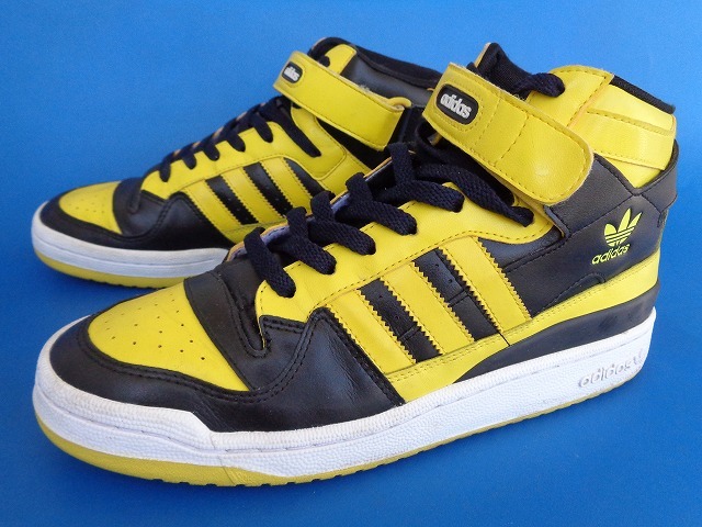 13579■09年製 adidas FORUM MID アディダス フォーラム ミッド 黒 黄 ブラック イエロー 27 cm Q05720 阪神タイガース カラー