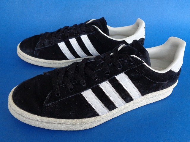 13584■美品 13年製 adidas campus 80s アディダス キャンパス 黒 白 スエード 27 cm G63306 ビンテージ スーパースター 好きにも_画像1