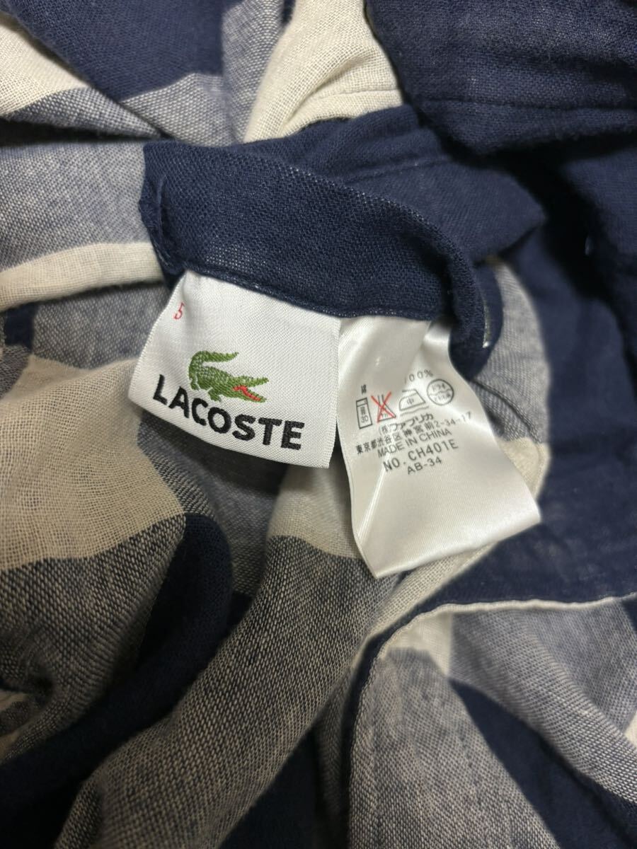 ［LACOSTE］ラコステ 長袖 シャツ リバーシブル 5 Y2679の画像8