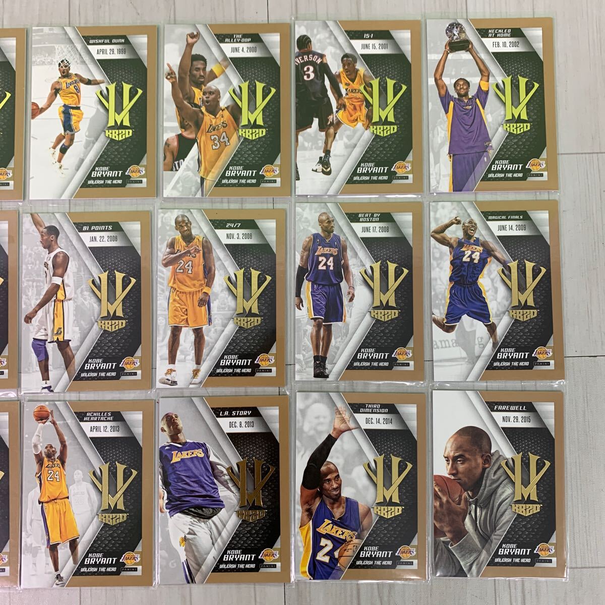 PANINI NBA 2016 コービー・ブライアント KOBE HERO VILLAIN 「HERO」 全21種 + 「VILLAIN」 全21種 コンプの画像3