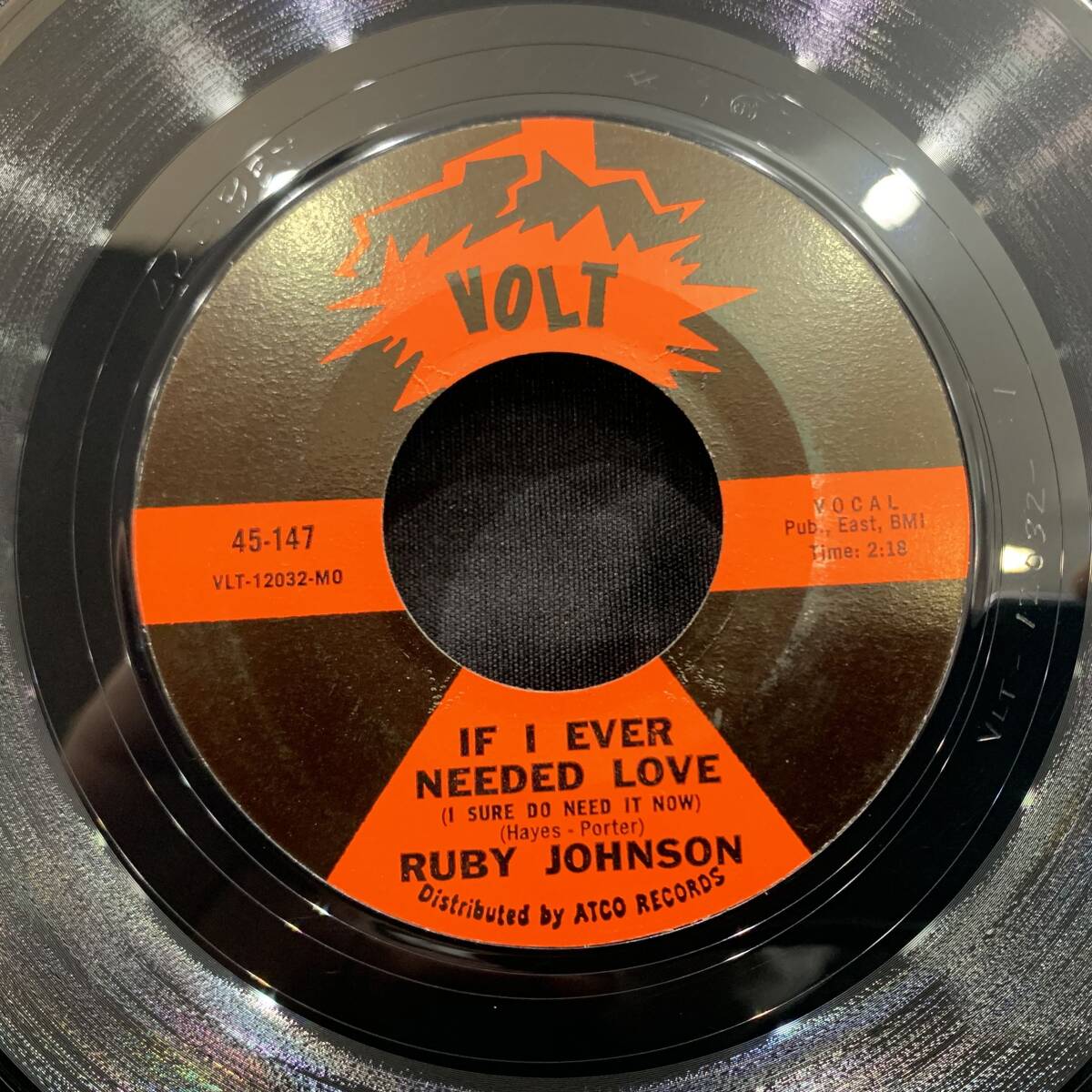【EP】Ruby Johnson - If I Ever Needed Love (I Sure Do Need It Now) / Keep On Keeping On 1967年USオリジナル MO Volt 45-147 _画像1