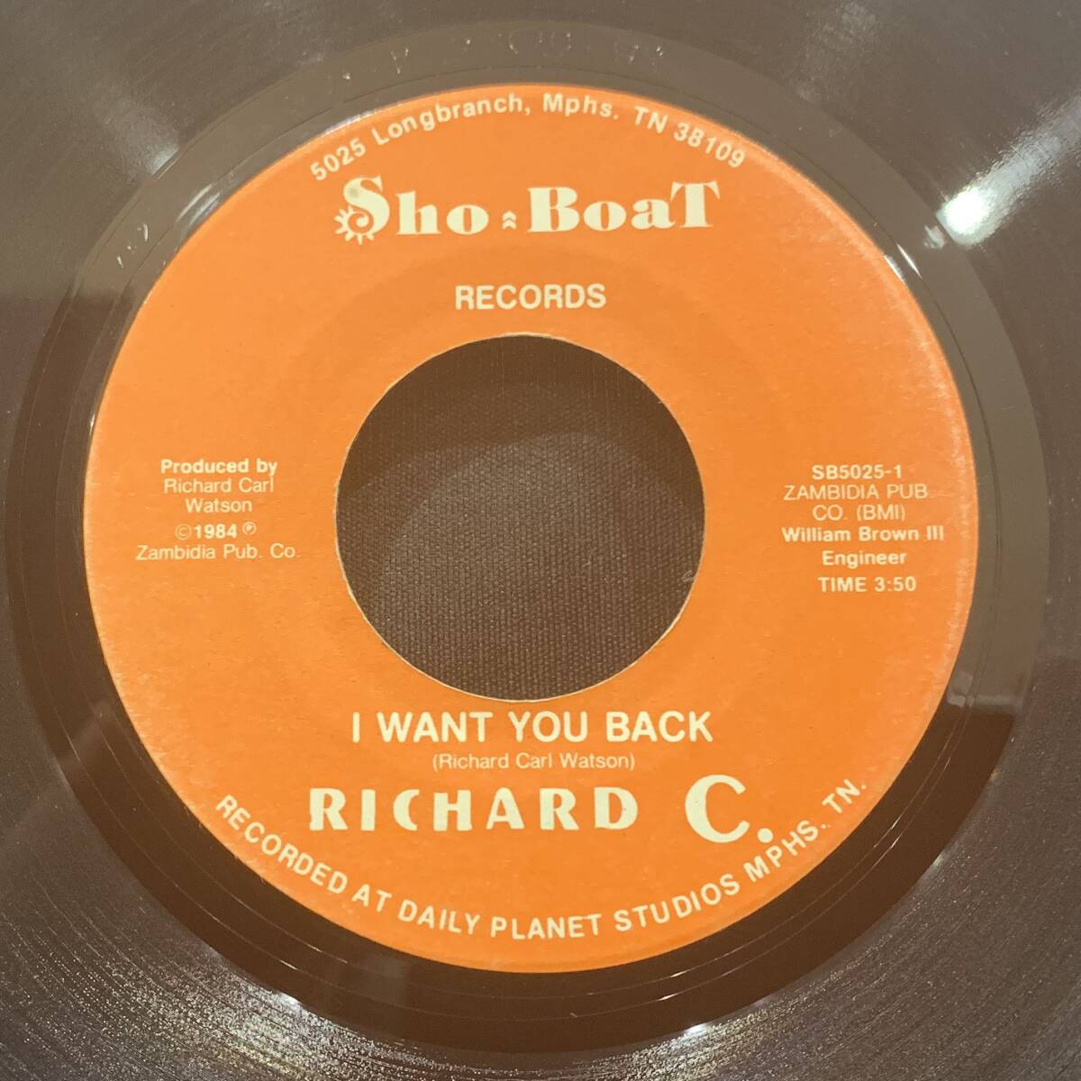 [EP]Richard C. - It\'s Hard To Make It / I Want You Back 1984 year US original Sho Boat SB5025
