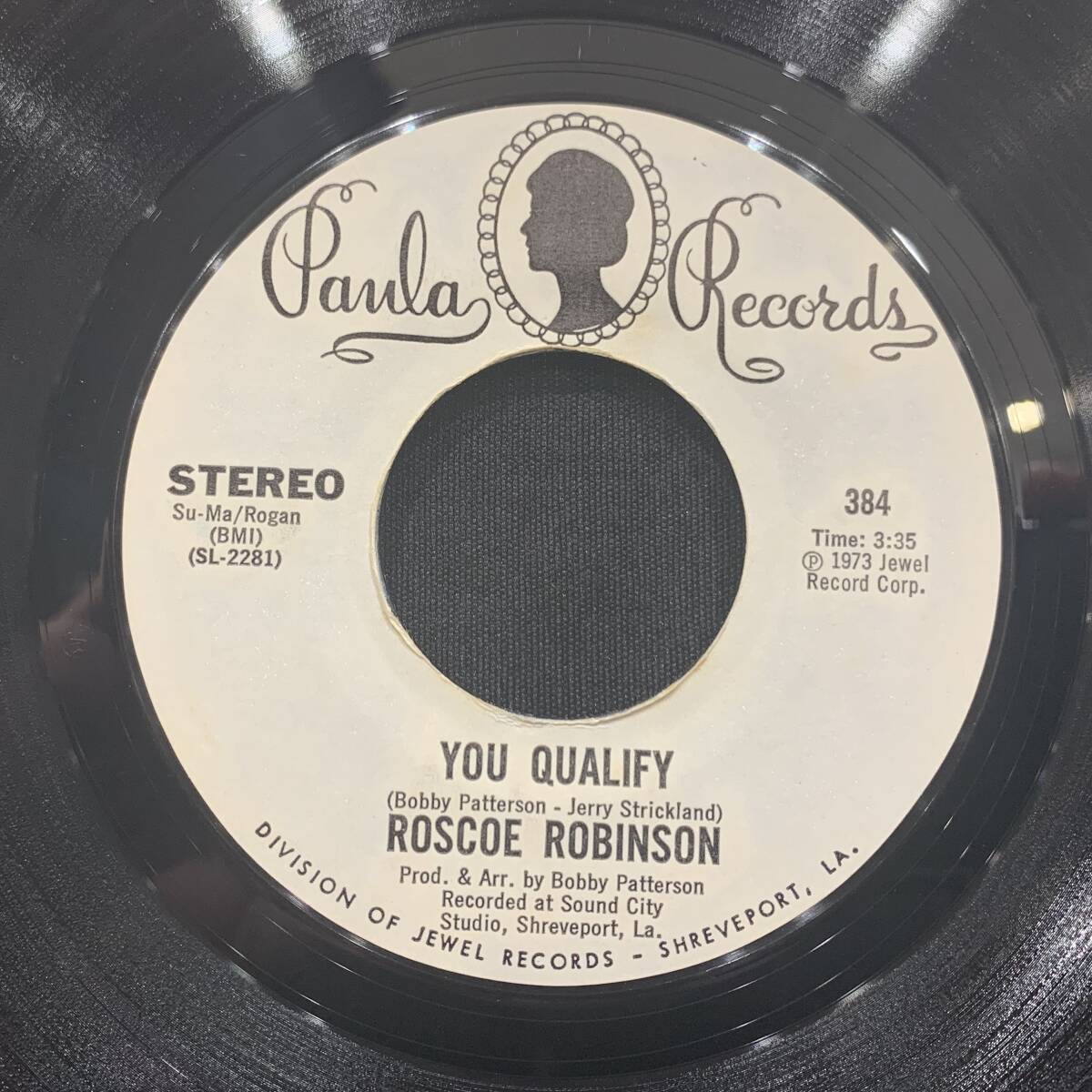 【EP】Roscoe Robinson - You Qualify / (Standing In The ) Safety Zone 1973年USオリジナル Promo Paula Records 384_画像1