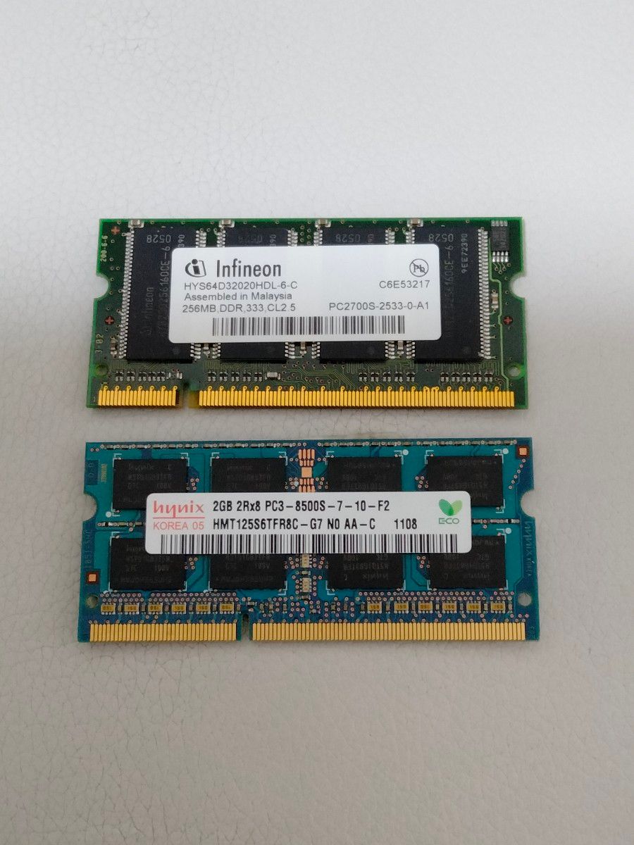 ノートPC用 DDR3 メモリ 8GB 4GB 2GB hynix korea Infineon PC3-12800S  