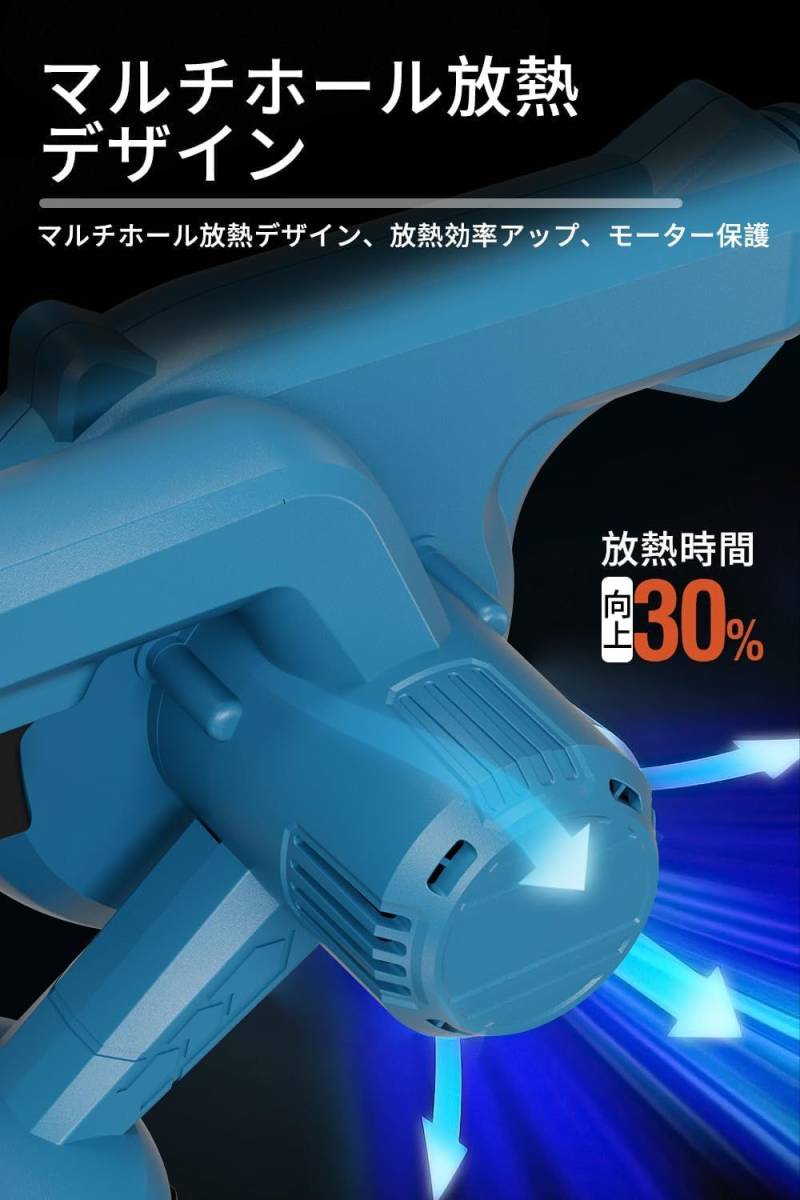 1円 充電式 集塵機 ブロワー21V 多点セット マキタ18Vバッテリー 併用 送風機 洗車 エアダスタ空気収じん機 一台多役 21vバッテリー1個付き_画像4