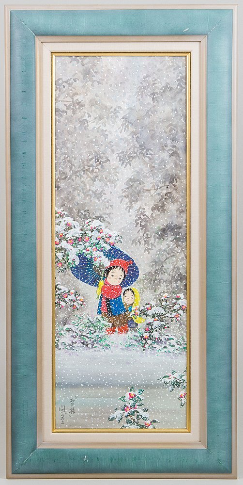Yahoo!オークション - 【五】真作 開田風童 『雪椿』 原画 水彩 Yahoo!オークション - 【五】真作 開田風童 『雪椿』 原画 水彩