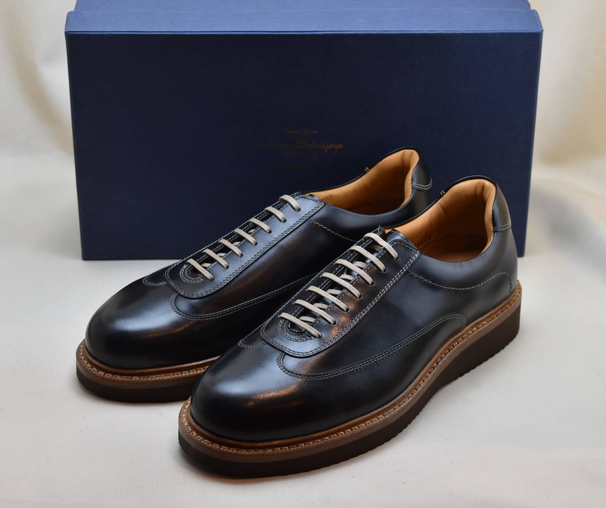 JALAN SRIWIJAYA　ジャランスリワヤ　高品質レザースニーカー EXTRA LIGHT SOLE BLACK CALF　210306-8　26.5-27cm相当　未使用品