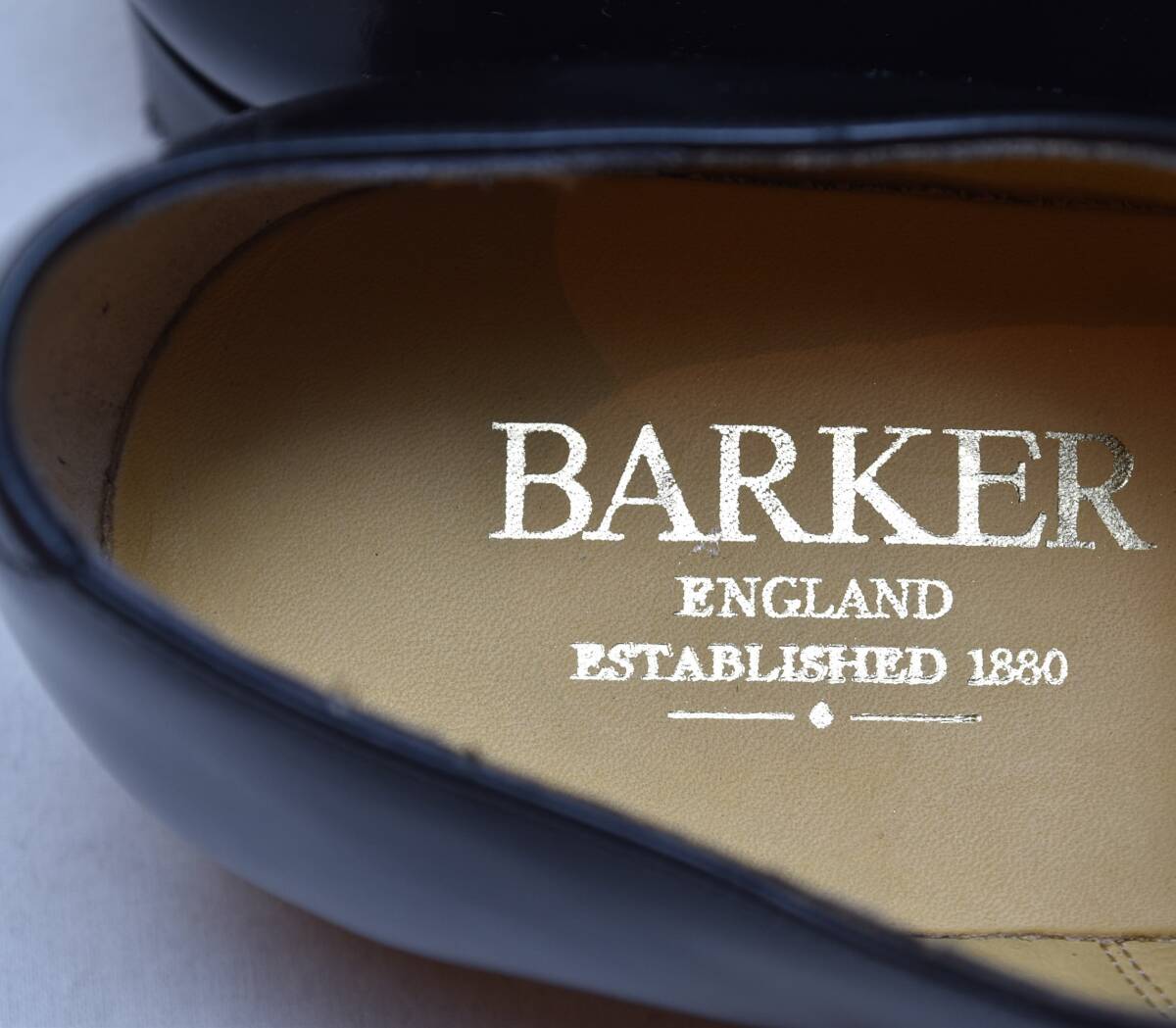 SALE!! BARKER UK8　664337　バーカー グッドイヤー式 　オックスフォード 黒ハイシャインレザー　26.5cm相当 未使用品 イギリス製_画像7