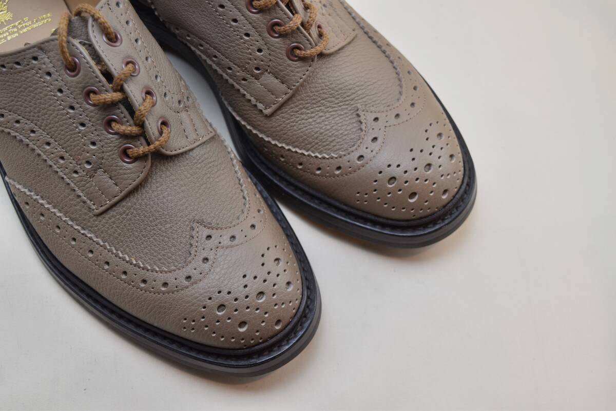 SALE!! トリッカーズ Tricker's　カントリー ブローグダービー Bourton Taupe Grain 5633/336 UK7.5 26-26.5cm 未使用品　イギリス製_画像5