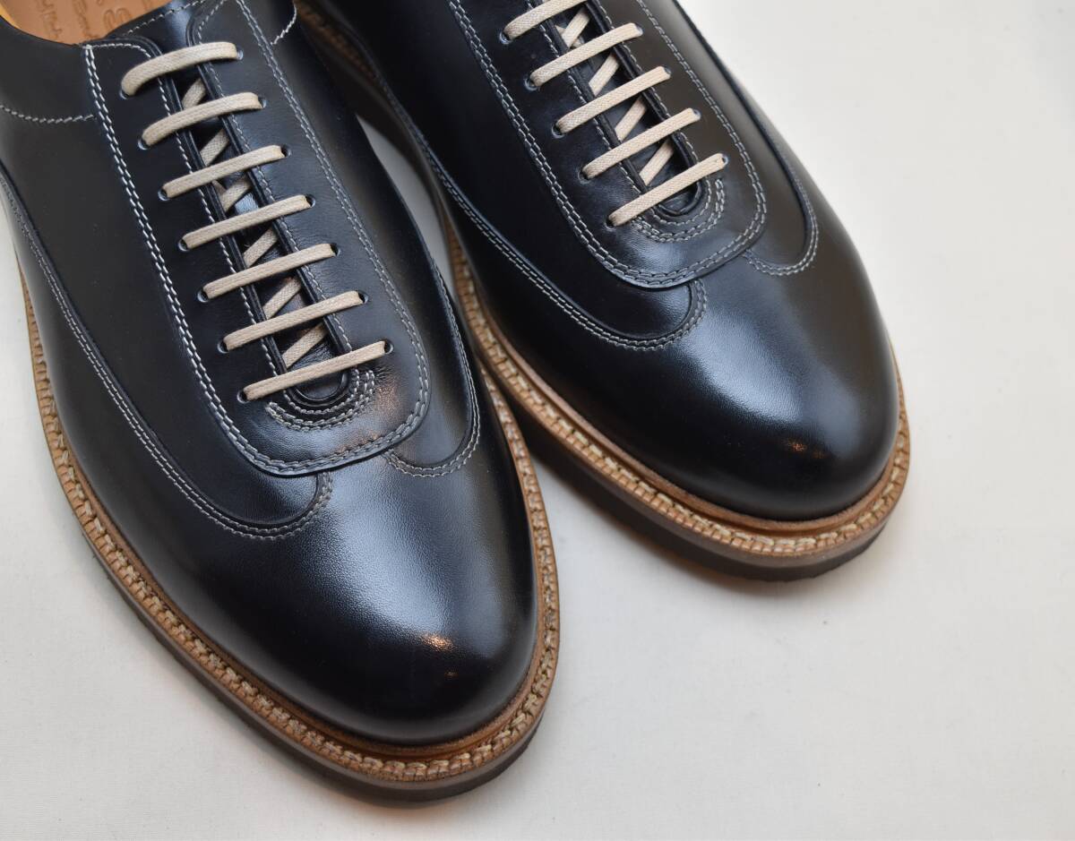 JALAN SRIWIJAYA　ジャランスリワヤ　高品質レザースニーカー EXTRA LIGHT SOLE BLACK CALF　210306-6.5　25-25.5cm相当　未使用品