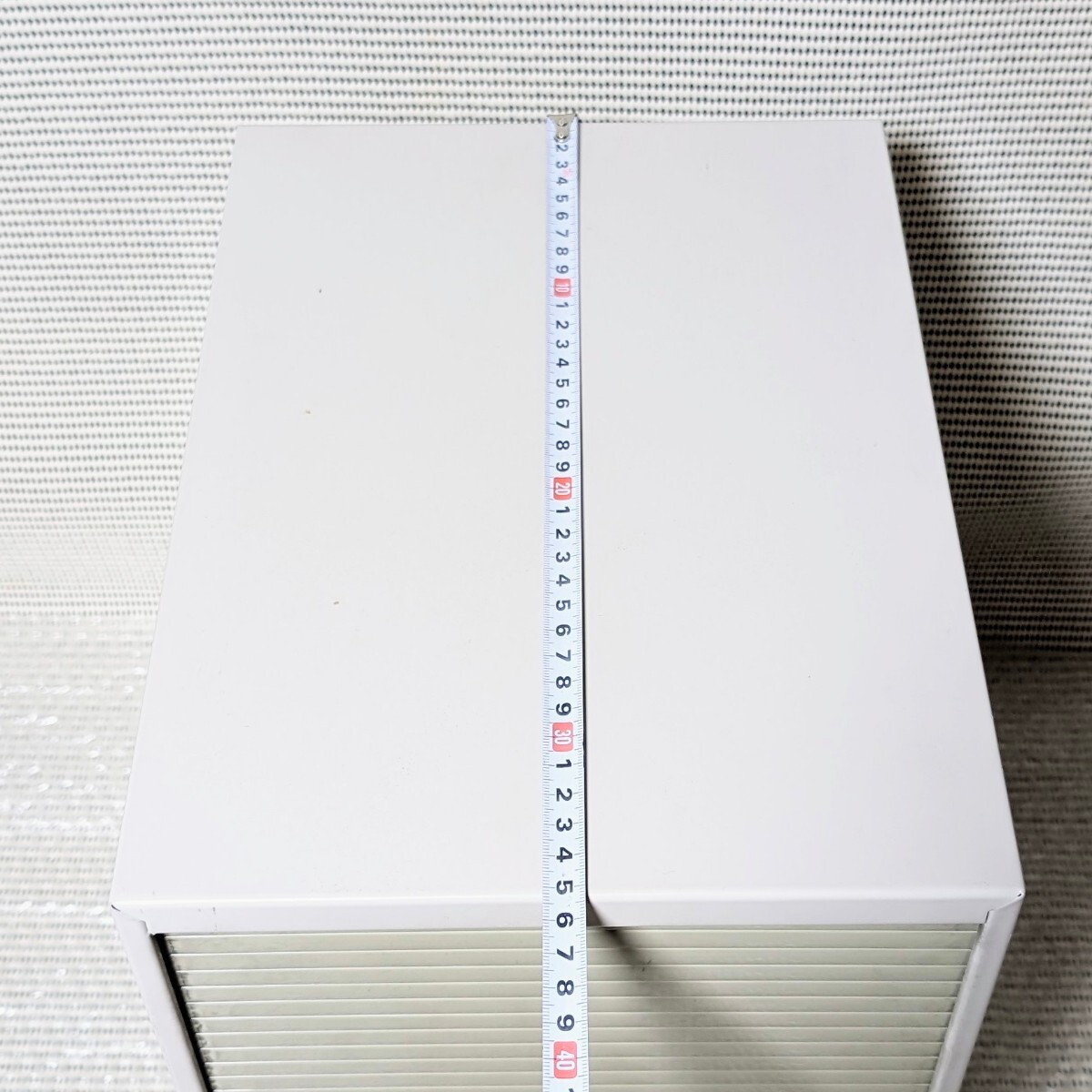 昭和レトロ当時物 オフィス用 事務用 KOKUYO コクヨ シャッターケース 書類ケース 7段 書類棚 レターケース A4サイズ対応 蛇腹 スチール製の画像5
